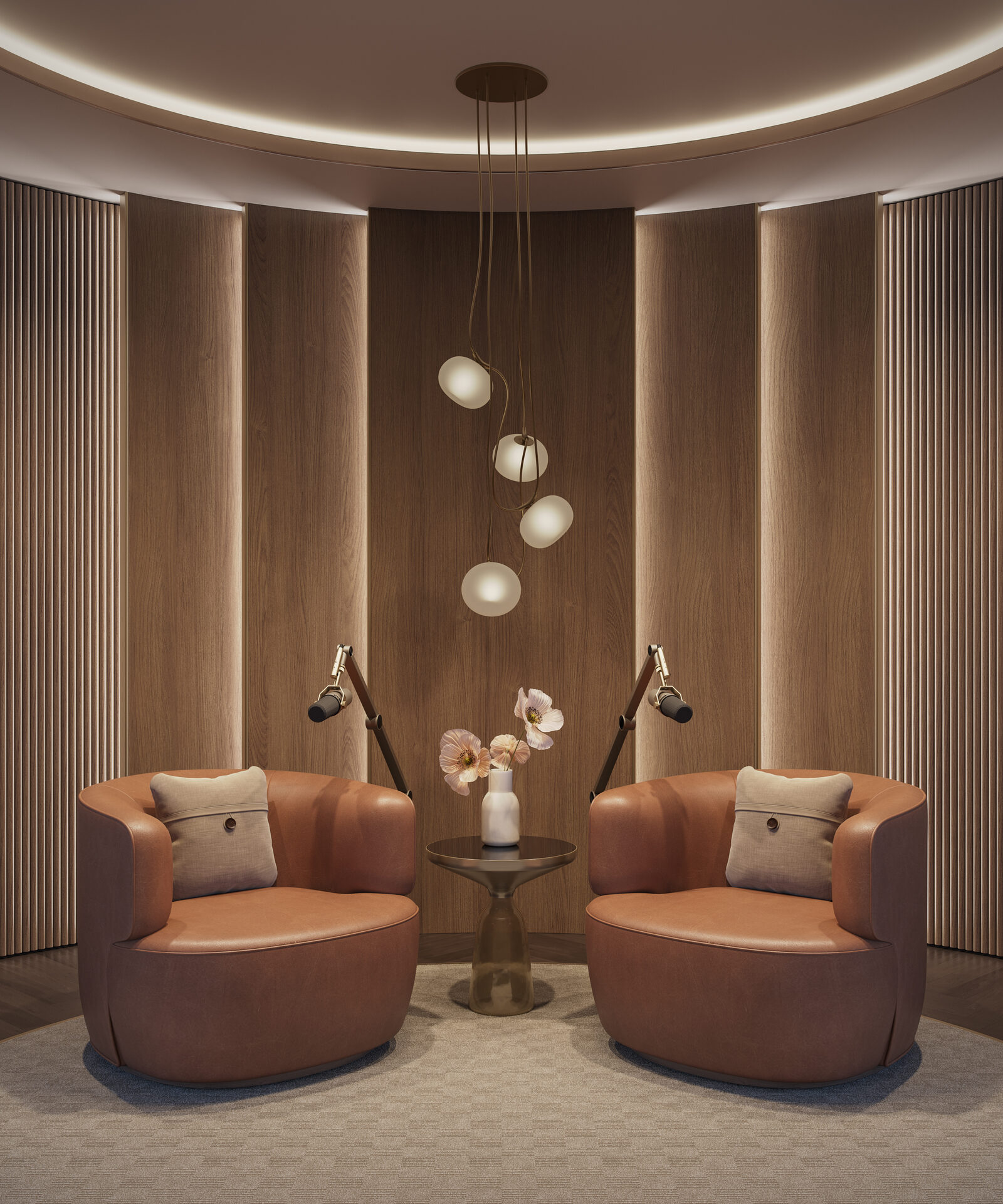 Professional podcast room